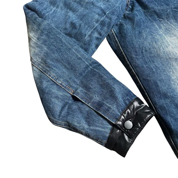 MONCLER Genius 7 Moncler Fragment Navy Shady Down Denim Jacket Authentic Size XL - Picture 3 of 16